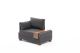 Fauteuil moderne accoudoir à gauche Chico Tissu Anthracite