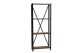 Étagère bibliothèque style industriel Levada L60cm Métal Noir et Bois foncé