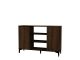 Buffet 2 portes et 3 étagères Farna L140cm Bois foncé et Noir