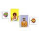Set de 4 tableaux décoratifs à cadre Blanc Doncu Pop art
