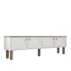 Meuble Tv design 4 portes basculantes Deva L180cm Blanc