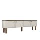 Meuble Tv design 4 portes basculantes Deva L180cm Créme