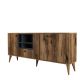 Buffetmoderne 4 portes Sened Sened L180cm Bois foncé