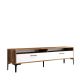 Meuble Tv Varnus L180cm Bois foncé et Blanc