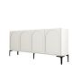 Buffet style minimaliste 4 portes Lyana L180cm Crème et Noir