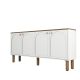 Meuble Tv design 4 portes battantes Deva L180cm Blanc