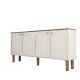Meuble Tv design 4 portes battantes Deva L180cm Crème