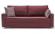Canapé 3 places convertible Milos Bois massif et Tissu Bordeaux