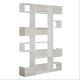 Étagères bibliothèque Huber L120cm Blanc et Bois blanc