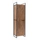 Armoire fermée style industriel Fodienda L64cm Métal Noir et Bois Pin foncé