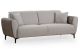 Canapé convertible 3 places Style Néo-rétro Softy Tissu bouclette et Effet simili en Velours Gris