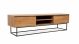 Meuble Tv style industriel Balisar L180cm Bois clair et Métal Noir