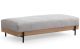 Banc kamily L220cm Bois clair et Tissu bouclette Gris