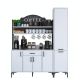 Buffet de cuisine 6 portes, 2 étagères et tiroir Ariane L160cm Blanc