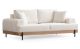 Canapé 2 places kamily Bois clair et Tissu bouclette Gris