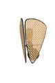 Applique murale lumex forme papillon L35xH35cm Métal Noir et Rotin Beige