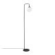 Lampadaire Rodres H146cm Métal Noir et Verre Blanc