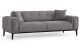 Canapé moderne convertible 3 places Marito Tissu Gris clair
