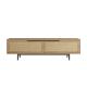Meuble TV Evelis L160cm Bois et Rotin clair