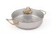 Marmite Valina D26cm 100% Acier inoxydable Argent et Or avec couvercle Verre Transparent