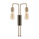 Applique 2 ampoules Babochka Métal Noir et Or antique