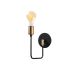 Applique murale 1 ampoule Coactum Métal Noir et Or antique
