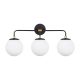 Applique murale 3 lampes Levante 56cm Métal Noir et Or