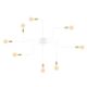 Applique murale 8 lampes Octa D140cm Métal Blanc et Or