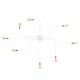 Applique murale 8 lampes Octa D190cm Métal blanc et Or
