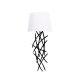 Applique murale brindilles Sarton Tissu Blanc et Métal Noir