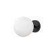 Applique murale Bulla Ø15cm Verre Blanc et Métal Noir