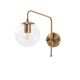 Applique murale Cicogna P32xH32cm Verre Transparent et Métal Or