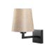 Applique murale classique Norbury Métal Noir et Tissu Beige