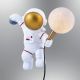 Applique murale cosmonaute suspendu Akers Blanc et Or