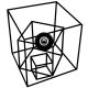 Applique murale cubes effet Droste Apertura 38 x 12 x 43 cm MDF Métal Noir
