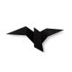 Applique murale design oiseau origami Garuda L56cm Métal Noir