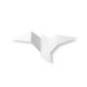 Applique murale design oiseau origami Garuda L56cm Métal Blanc