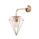 Applique murale filaire diamant support L Larcbost Métal Or rose