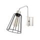 Applique murale filaire support L Wingston Métal Nickel et Noir