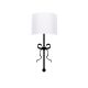 Applique murale nœud Ascot Tissu Blanc et Métal Noir