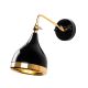 Applique murale orientable support L Lectio 32x26cm Métal Noir et Or