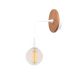 Applique murale Pulcher H13cm Bois Naturel et Métal Blanc