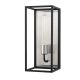 Applique murale rectangle Buxido 19x39cm Métal Noir et Nickel