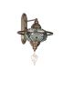 Applique murale sphère arabesque Armorum Métal Or antique et Verre Mosaïque Vert
