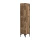 Armoire 1 porte style industriel Akay L40cm Motif Géométrique Bois foncé