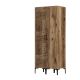 Armoire 2 portes, 1 porte Motif Géométrique style industriel Akay L80cm Bois foncé