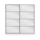 Armoire 2 portes coulissantes avec miroir Gua L180xH210cm Blanc
