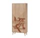 Armoire 2 portes et 1 tiroir Pertha L80cm Bois Motif Géométrique Marron