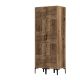 Armoire 2 portes Motif Géométrique style industriel Akay L80cm Bois foncé