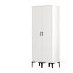 Armoire 2 portes style industriel Akoy L80cm Blanc